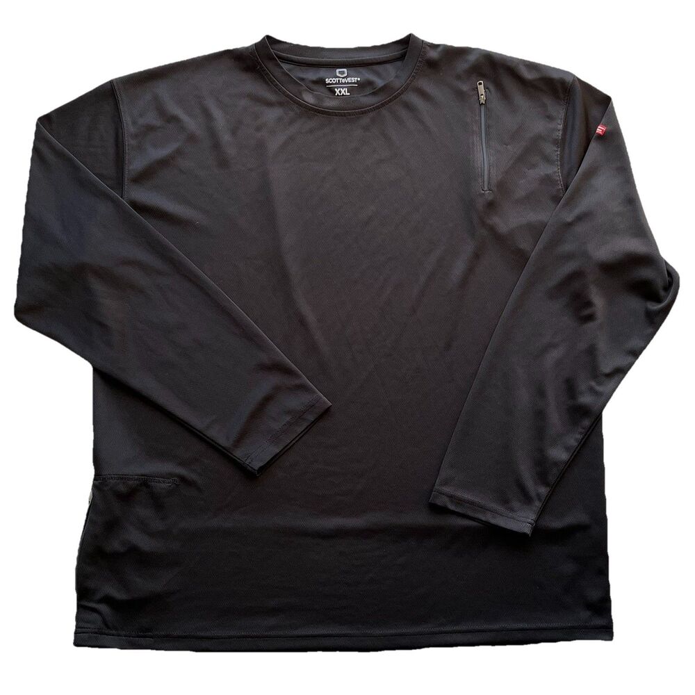 ScotteVest SEV TEC Shirt Mens XXL Long Sleeve Performance Shirt Crewneck Travel